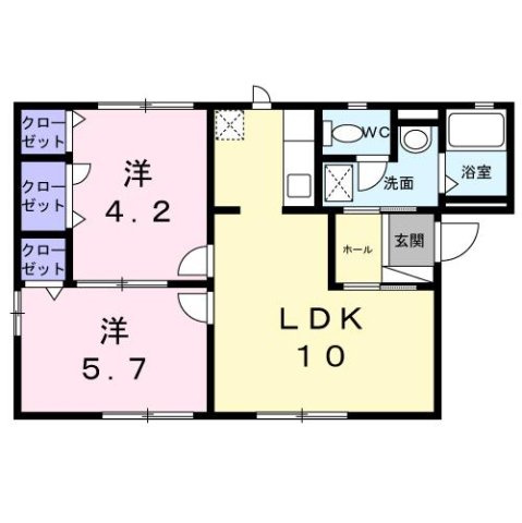 サンヴェールハイツ南の間取り