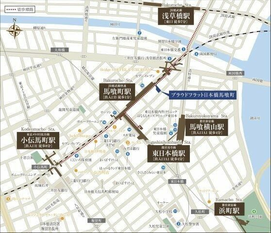 プラウドフラット日本橋馬喰町の地図