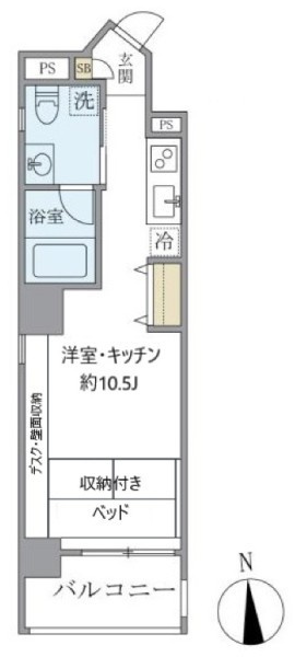 アールプライム大手町の間取り