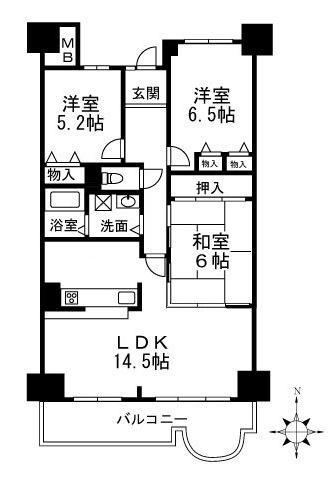 シティコーポ朝潮１号棟の間取り