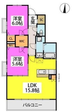 アミューザン鳥栖宿町の間取り