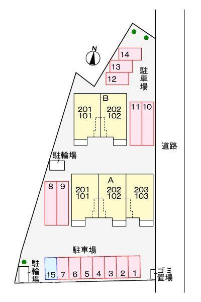 クリステル　Ｂの駐車場
