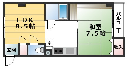 マンションいそい常盤の間取り