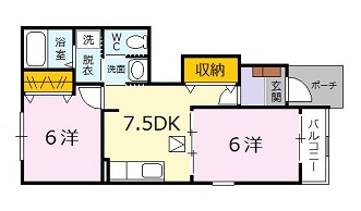 リバーサイド北斗の間取り