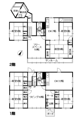 【間取り】 | 大室高原別荘地　戸建