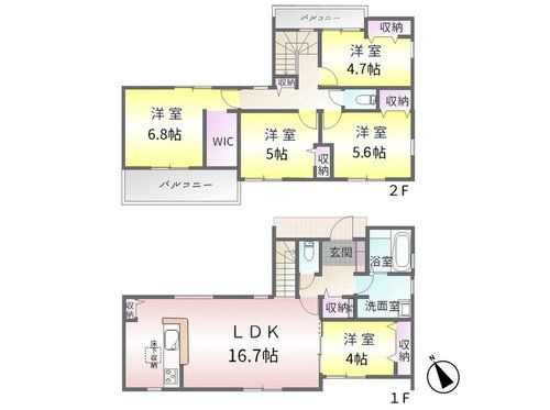 春日井市高森台３丁目(全1棟)の間取り