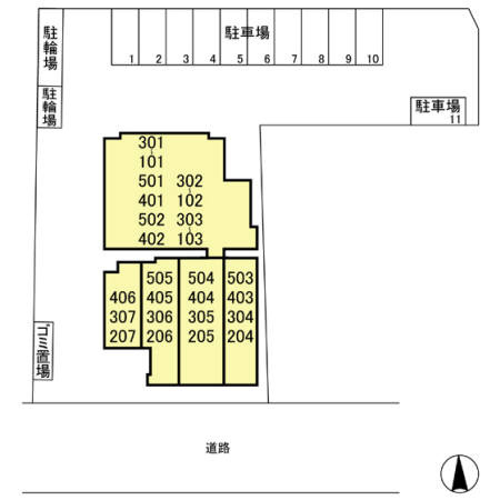 フィーノ武蔵小杉の区画図