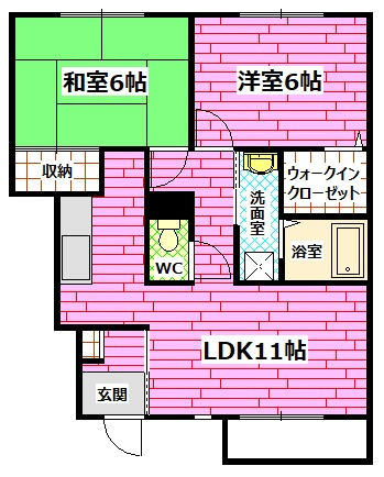 サンビレッジ府中Bの間取り