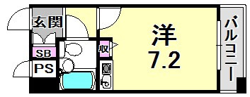 ライオンズマンション神戸花隈の間取り