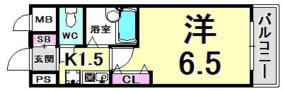 エスリード三宮フラワーロードの間取り
