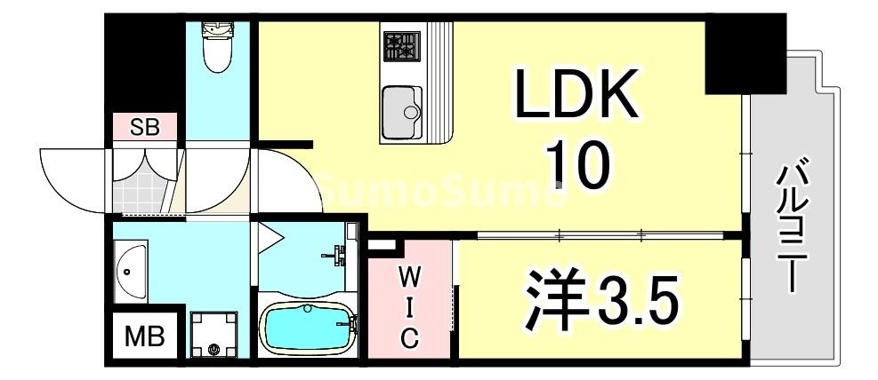 プレサンス塚本ミッドネクストの間取り