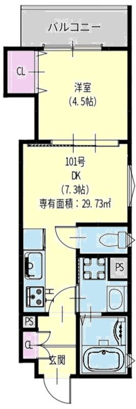 クリエオーレ元浜町の間取り