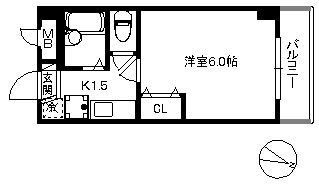 ガーデンパレス西新の間取り