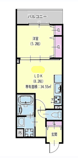 クリエオーレ元浜町の間取り