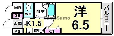 エスリード三宮フラワーロードの間取り