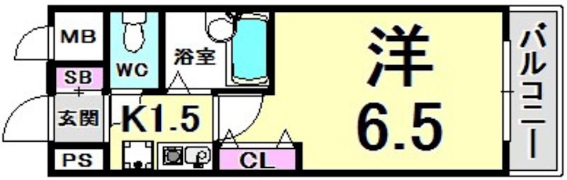 エスリード三宮フラワーロードの間取り