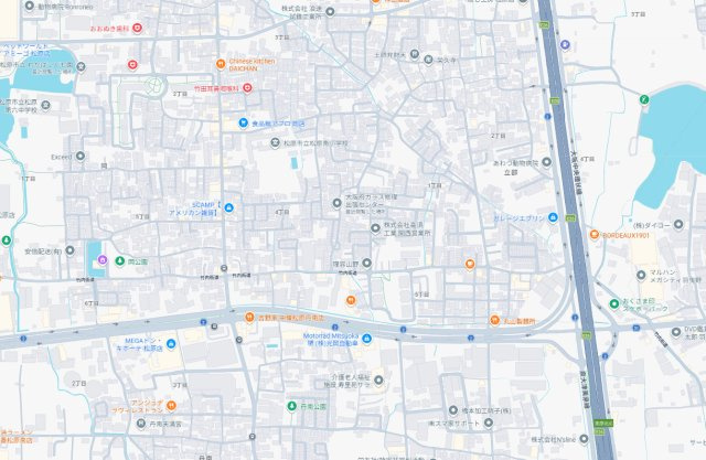 松原市立部　未入居の地図