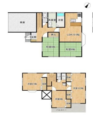入間市小谷田　中古戸建の間取り