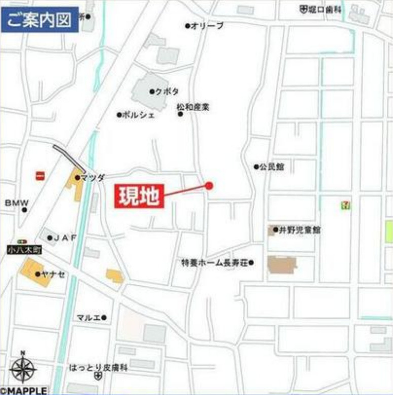 【新築】高崎市小八木町　限定１棟　ハートフルタウン　新築建売の地図