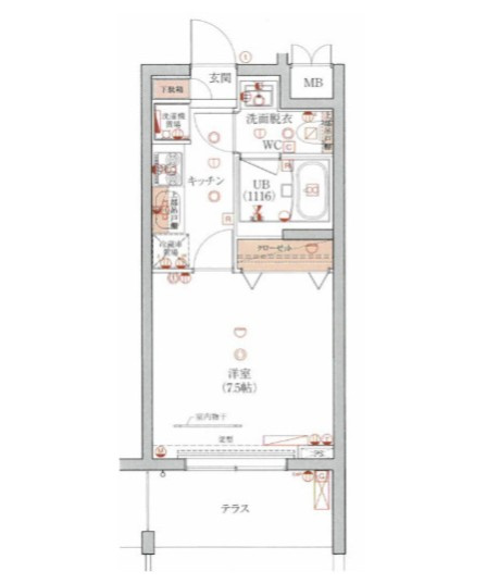 Rising place 松戸の間取り