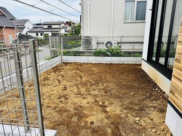 八王子市　片倉町　新築一戸建て　２５期の庭|～ガーデニングなども楽しめる広い庭付き～