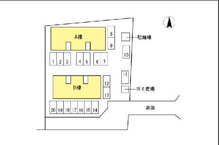 ベルコート B棟の区画図