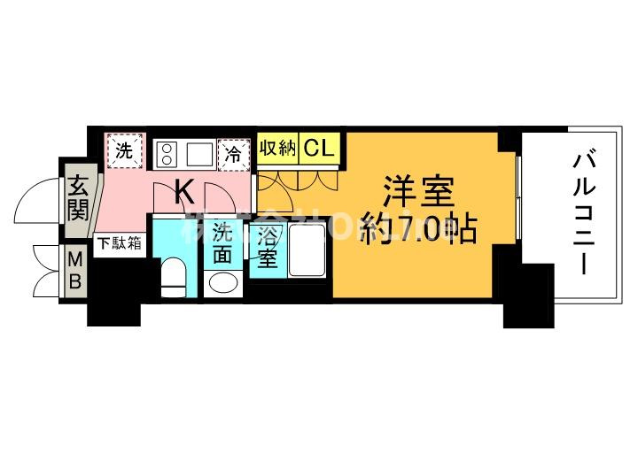 ルネフラッツ谷町四丁目の間取り