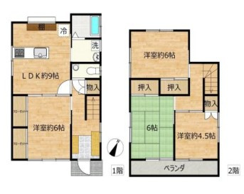 飯能市青木　中古戸建の間取り