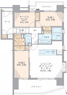 クリオ中村橋壱番館の間取り