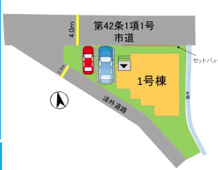 福岡市南区老司４丁目１期　１号棟の区画図