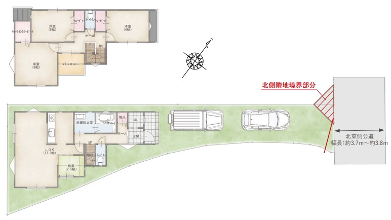 西宮市山口町下山口　新築一戸建ての間取り