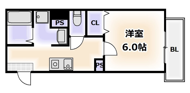 【間取り】 | みおつくし西なんば
