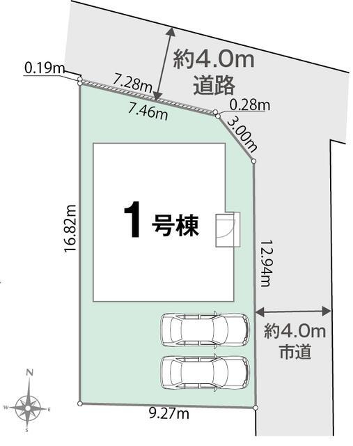 豊川市伊奈町南山新田の新築一戸建の区画図|区画図 