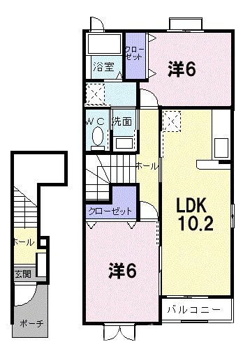 プリーマ　パラスト　Ｂの間取り