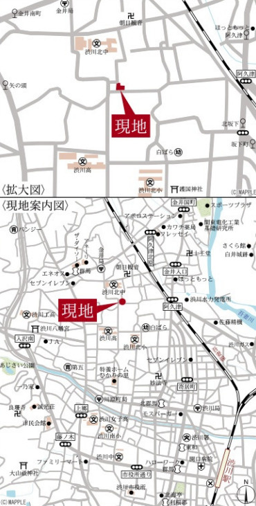 【新築】渋川市金井第17　１号棟(全５棟)　リーブルガーデン　新築建売分譲の地図