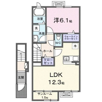 【間取り】 | 楢山川口境アパート