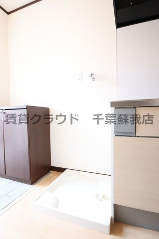 メゾンクレールの洗面所|室内洗濯機置き場