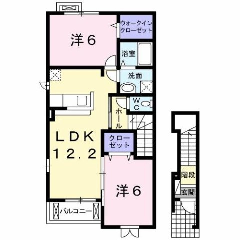 菊池郡大津町大字引水のアパートの間取り