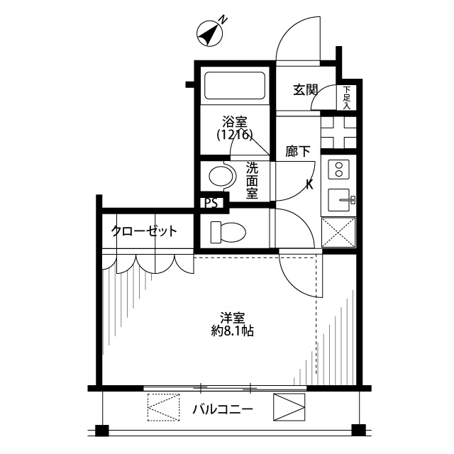 板橋区小豆沢３丁目の賃貸マンションの間取り