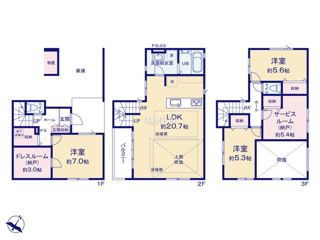 【新築分譲住宅】ふじみ野市上福岡11期　の間取り
