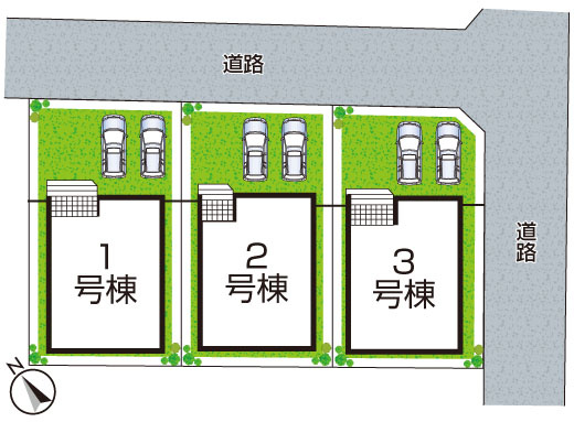 彦根市後三条町　第8期　新築一戸建ての区画図|全３区画