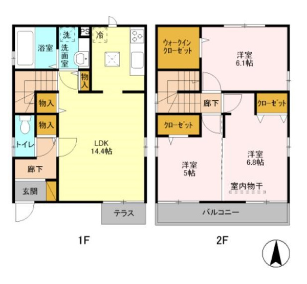 【間取り】 | D-room向山Ｂ