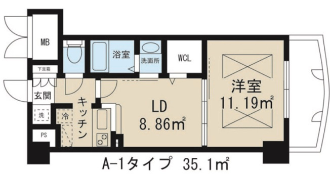 【間取り】 | ノルデンタワー天神橋アネックス