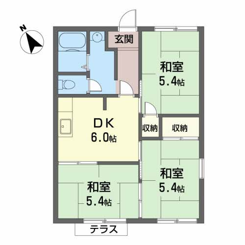 スカイコーポBの間取り