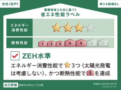 【省エネ性能ラベル】 | 綾瀬市寺尾台2丁目2期 新築戸建 全1棟