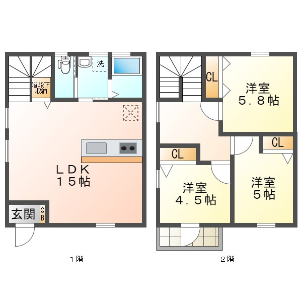 有瀬テラスハウスの間取り