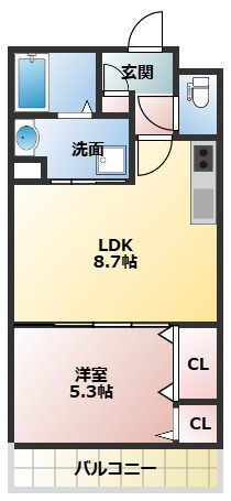 ピレーネ北条Ⅴの間取り