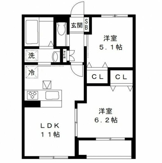 【間取り】 | ソレイユ | 間取りです。