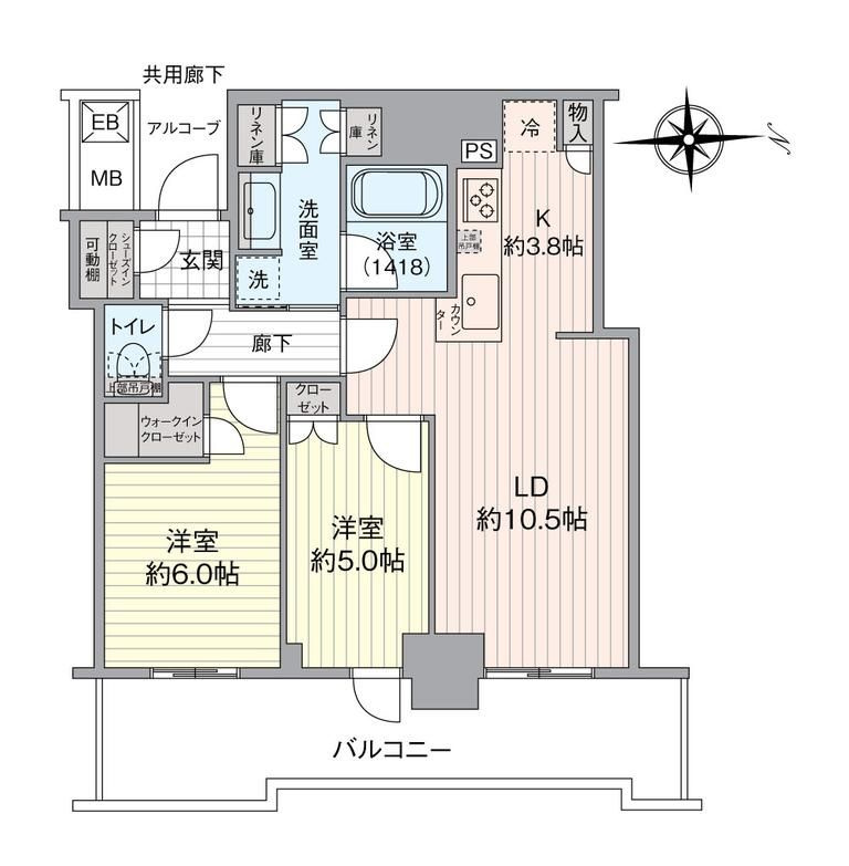 シエリアタワー大阪堀江の間取り