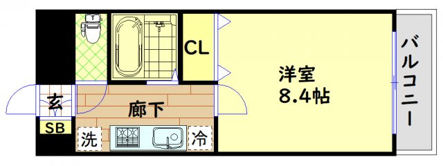 【間取り】 | ドミール江戸堀